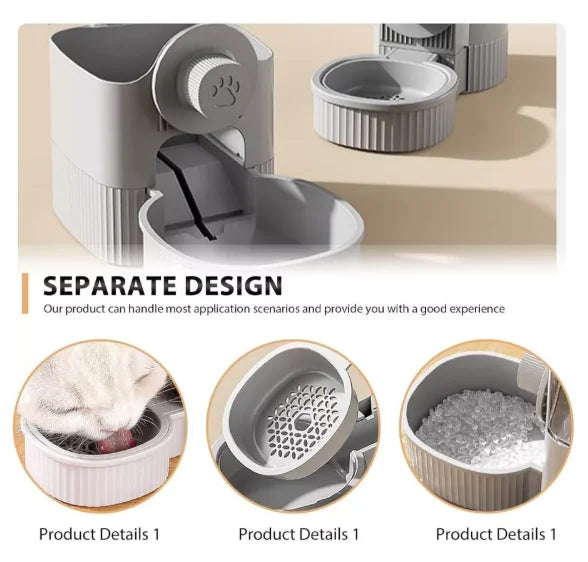 Alimentador Dispensador a 900ml Automático para Cães e Gatos Gaiola de Estimação