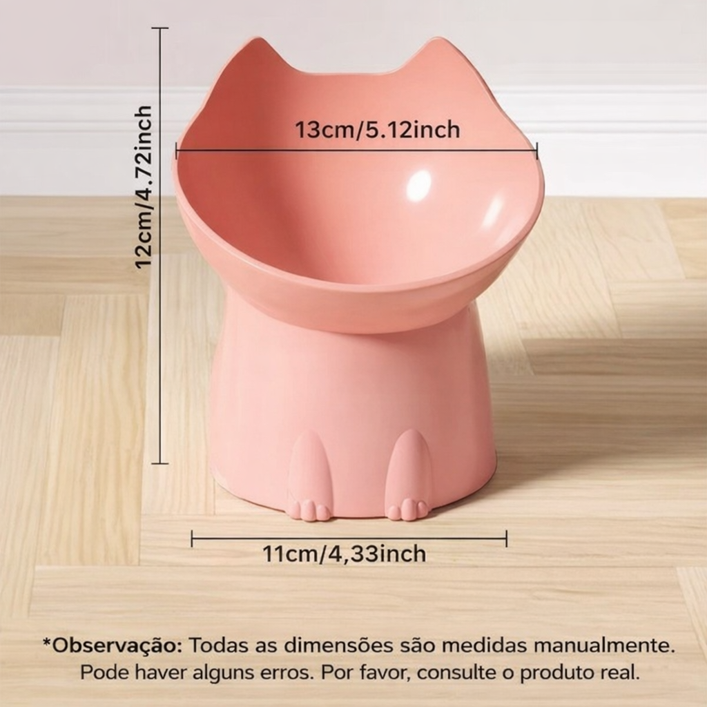 Tigela Elevada para Gatos