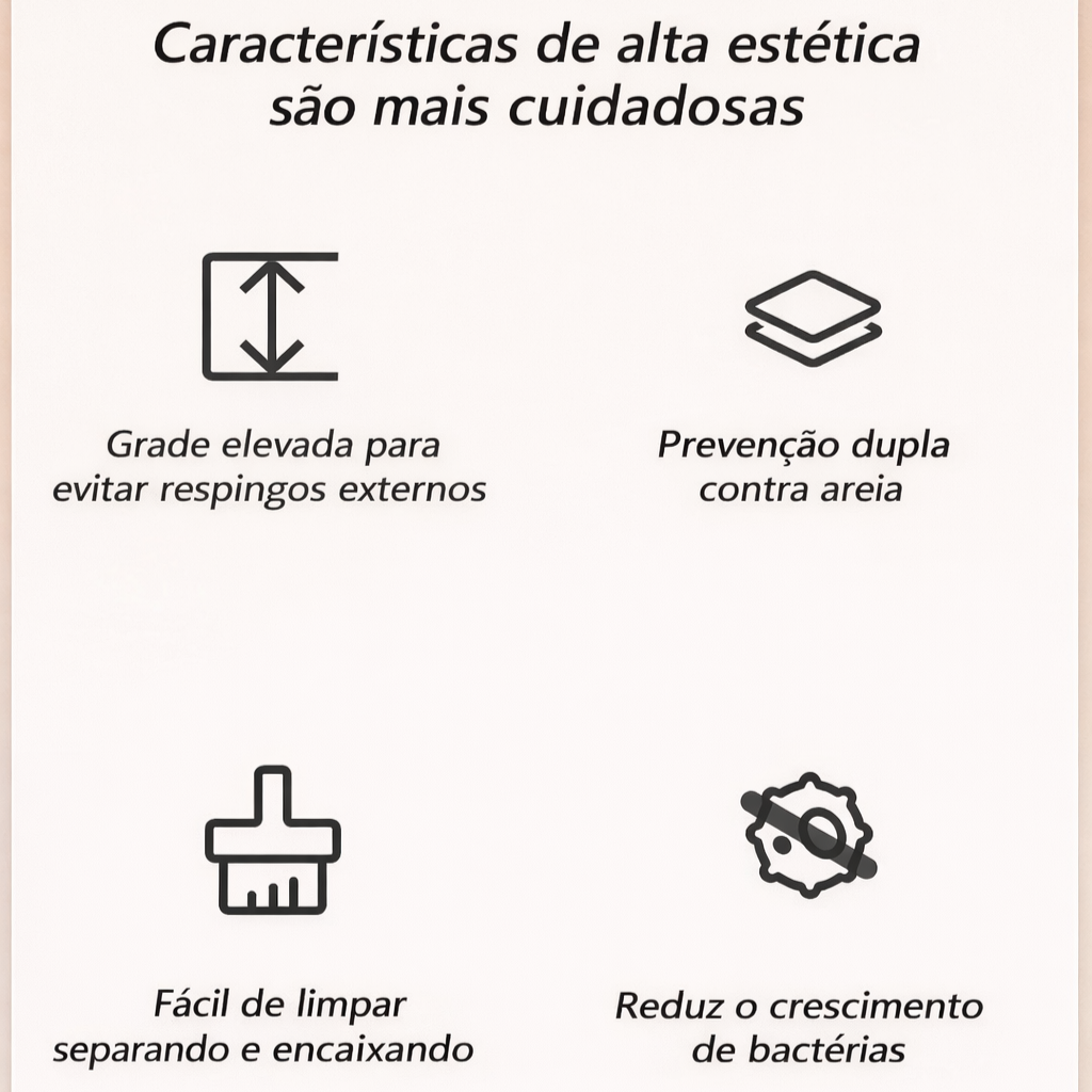 Caixa de Areia Semi-Fechada para Gatos