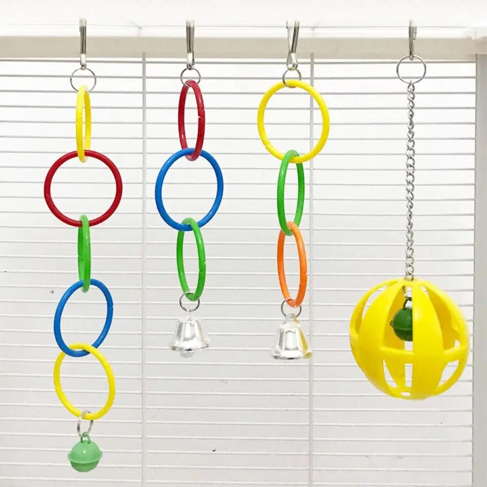 Balanço Colorido para Aves com Sino