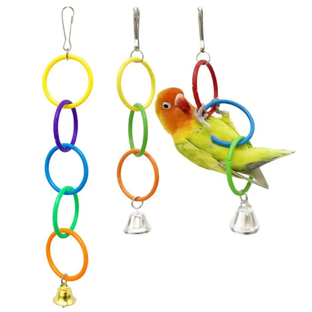Balanço Colorido para Aves com Sino