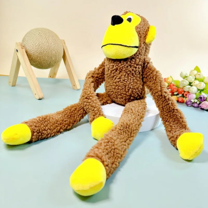 Brinquedo de Pelúcia Interativo Macaco para Cachorros
