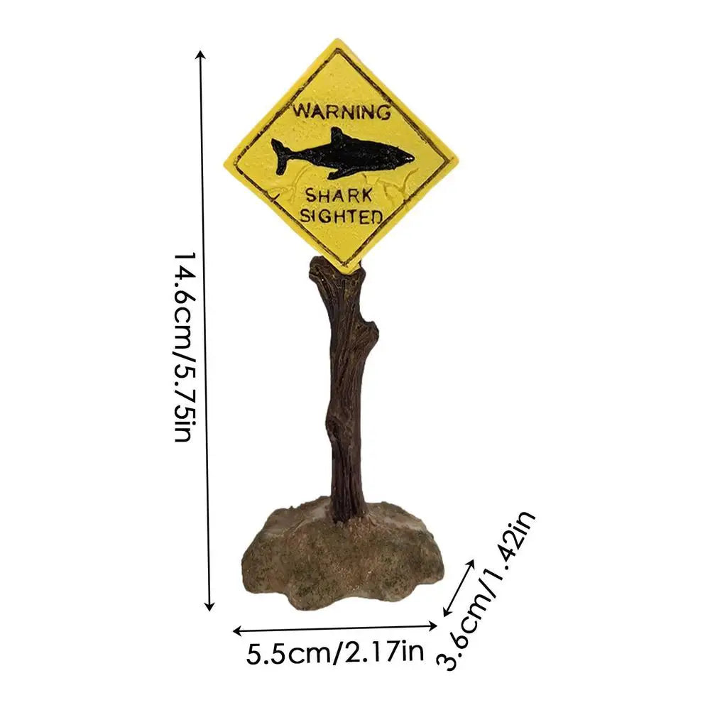 Placa Divertida de Tubarão para Aquário