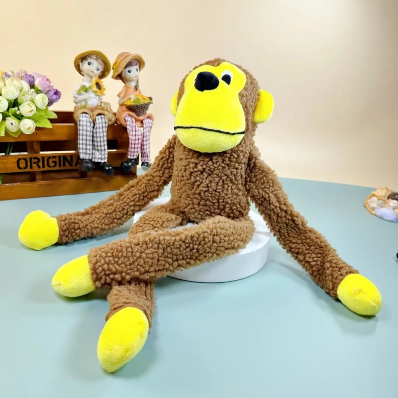Brinquedo de Pelúcia Interativo Macaco para Cachorros