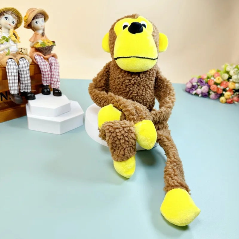 Brinquedo de Pelúcia Interativo Macaco para Cachorros