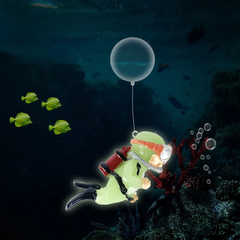Mini Mergulhador Luminoso para Aquário