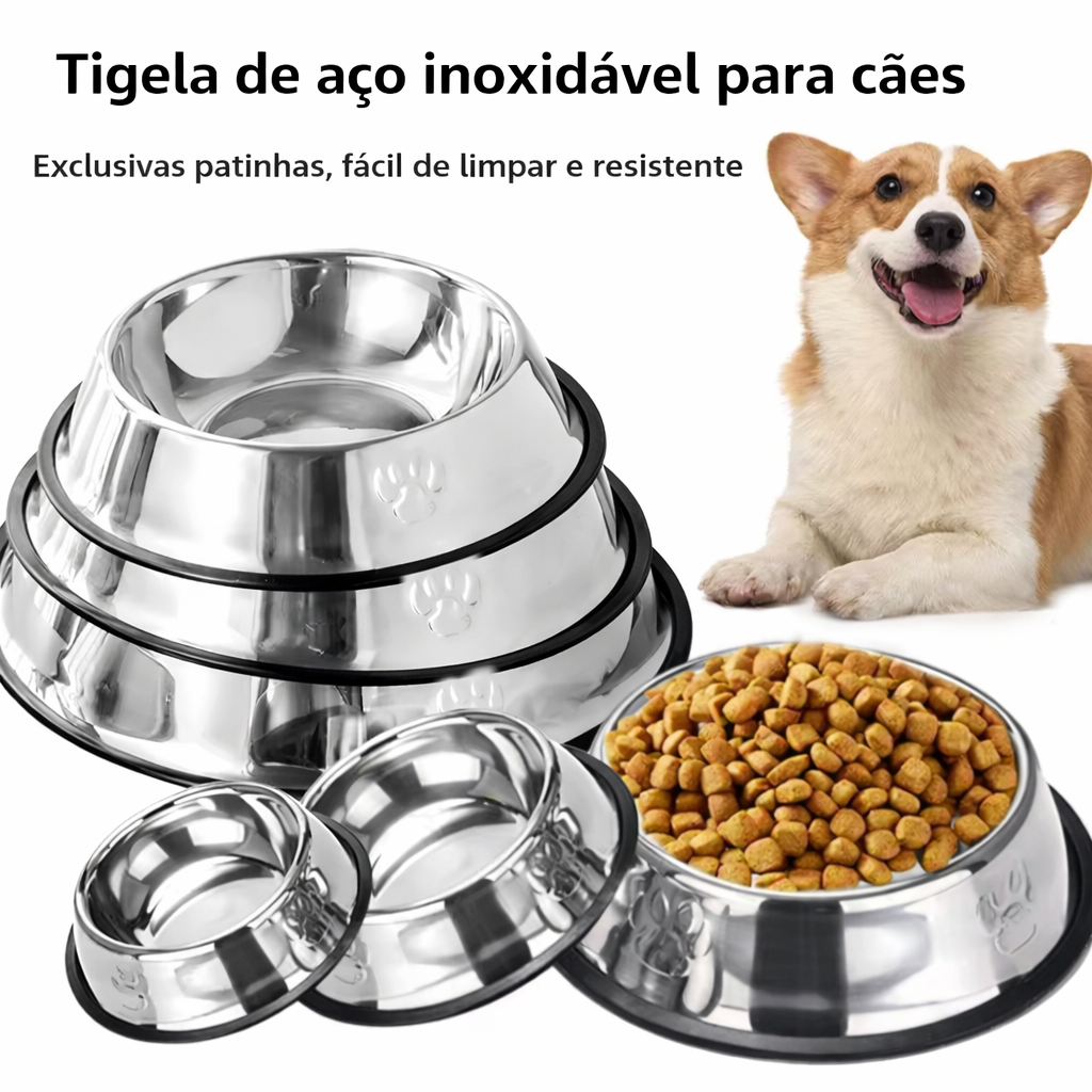 Tigela de Aço Inox para Pets