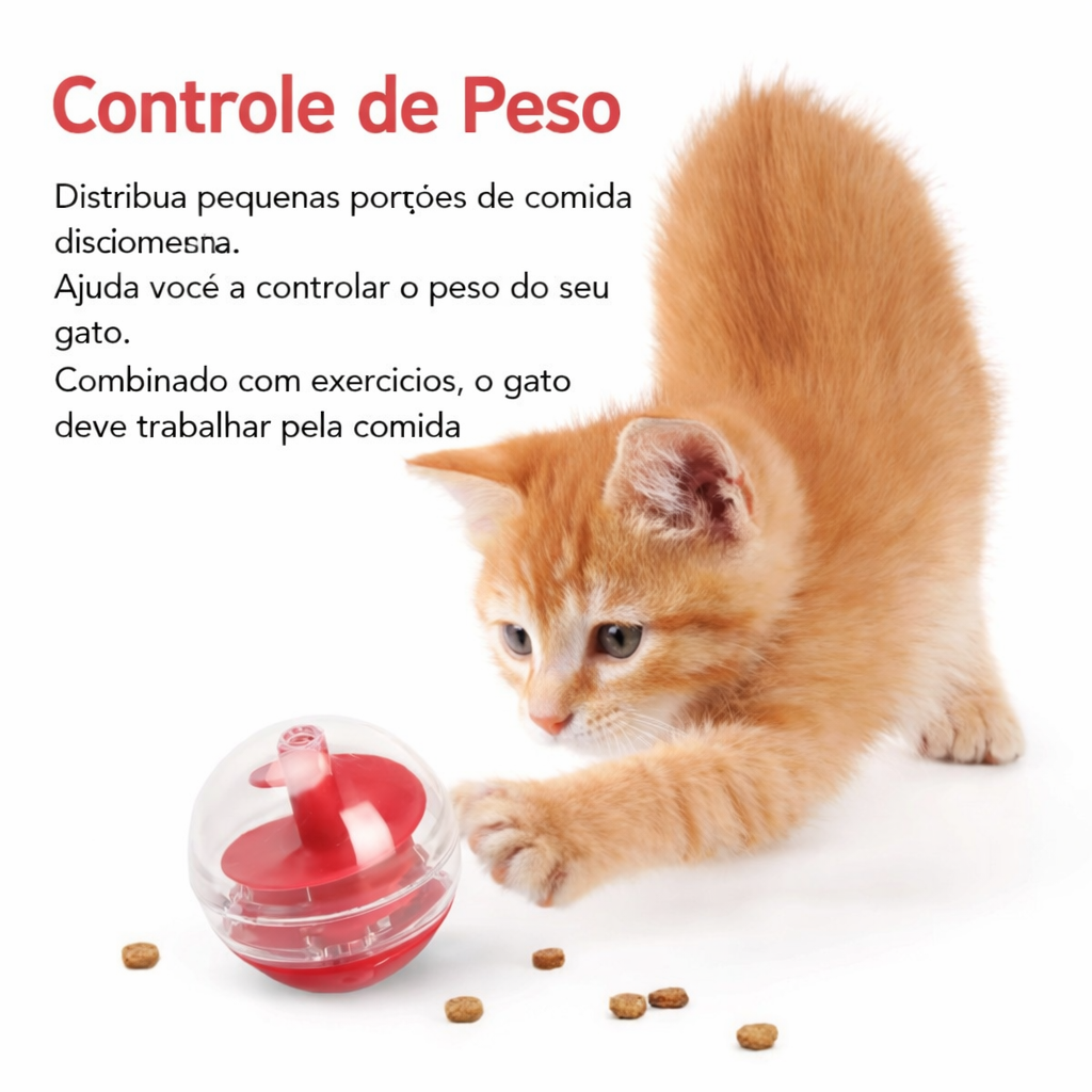 Bola Interativa Porta-Petiscos para Gatos