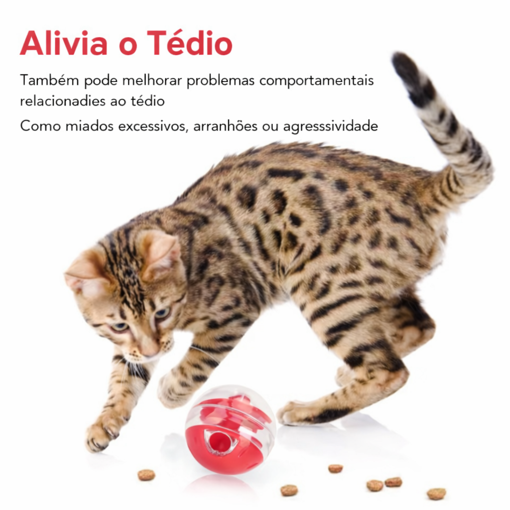 Bola Interativa Porta-Petiscos para Gatos