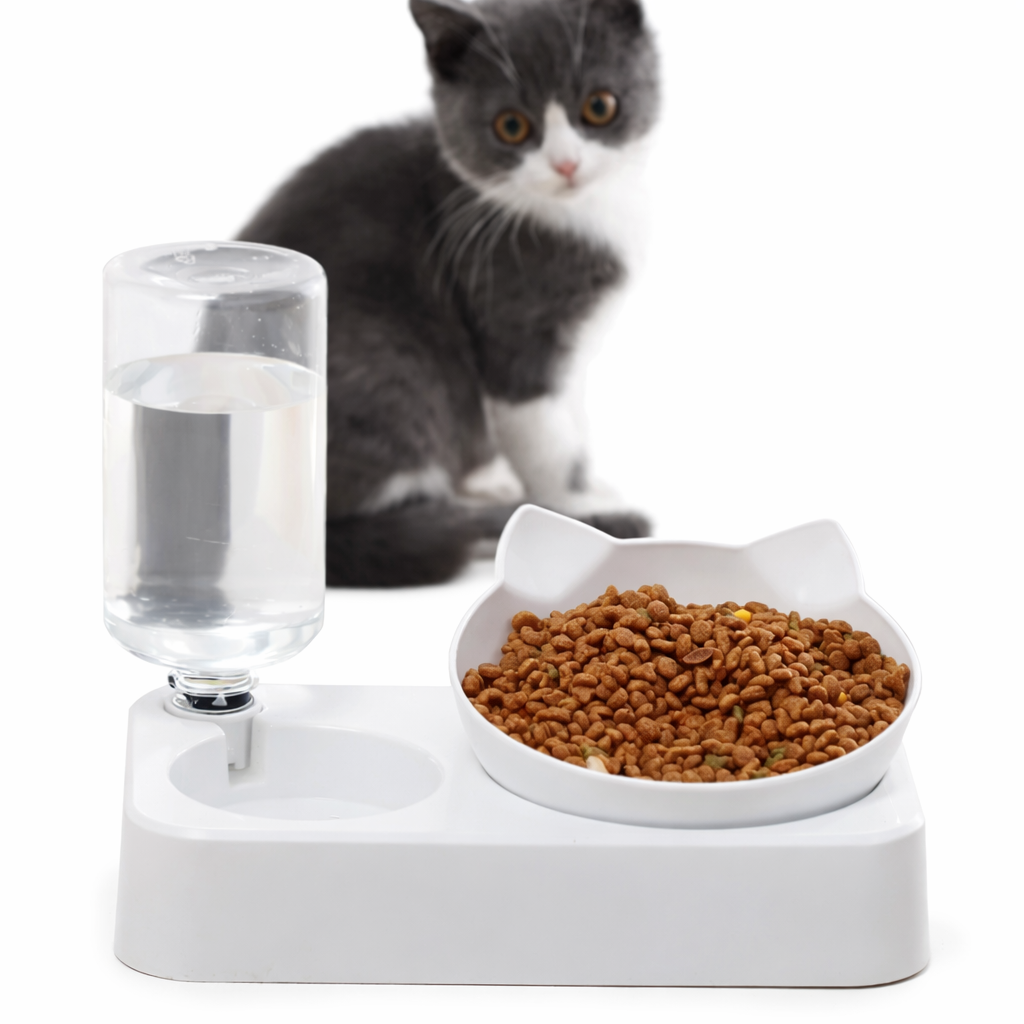 Comedouro Pet Automático Inclinado 2 em 1