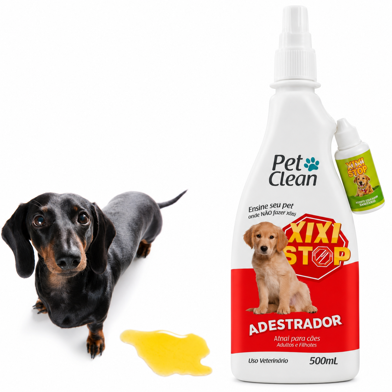 Xixi Stop Pet Clean 500ml – Educador Sanitário para Cães e Gatos