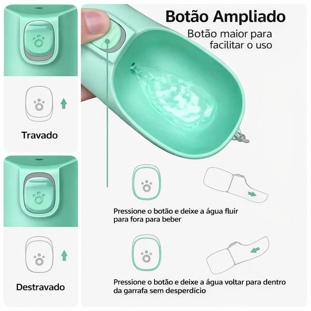 Garrafa de Água Portátil para Pets
